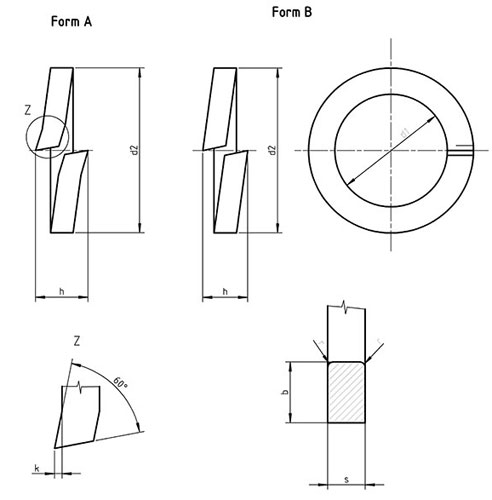 DIN 127 B Spring lock washers