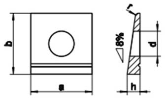 Square Taper Washers for I-Section