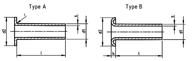 DIN 7340 Tubular rivets